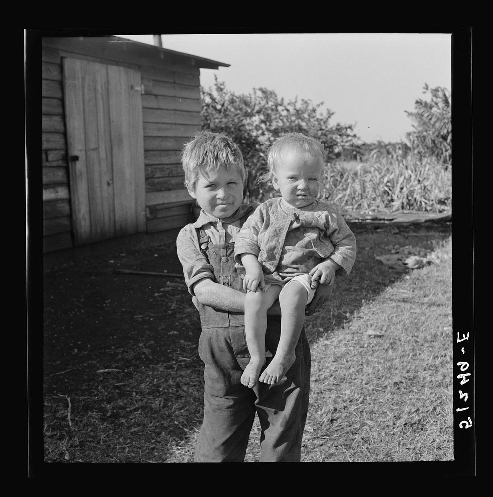 Near Belle Glade, Florida. Ten year old son of migrant packinghouse workers from Georgia. Mother is thirty-two years old…