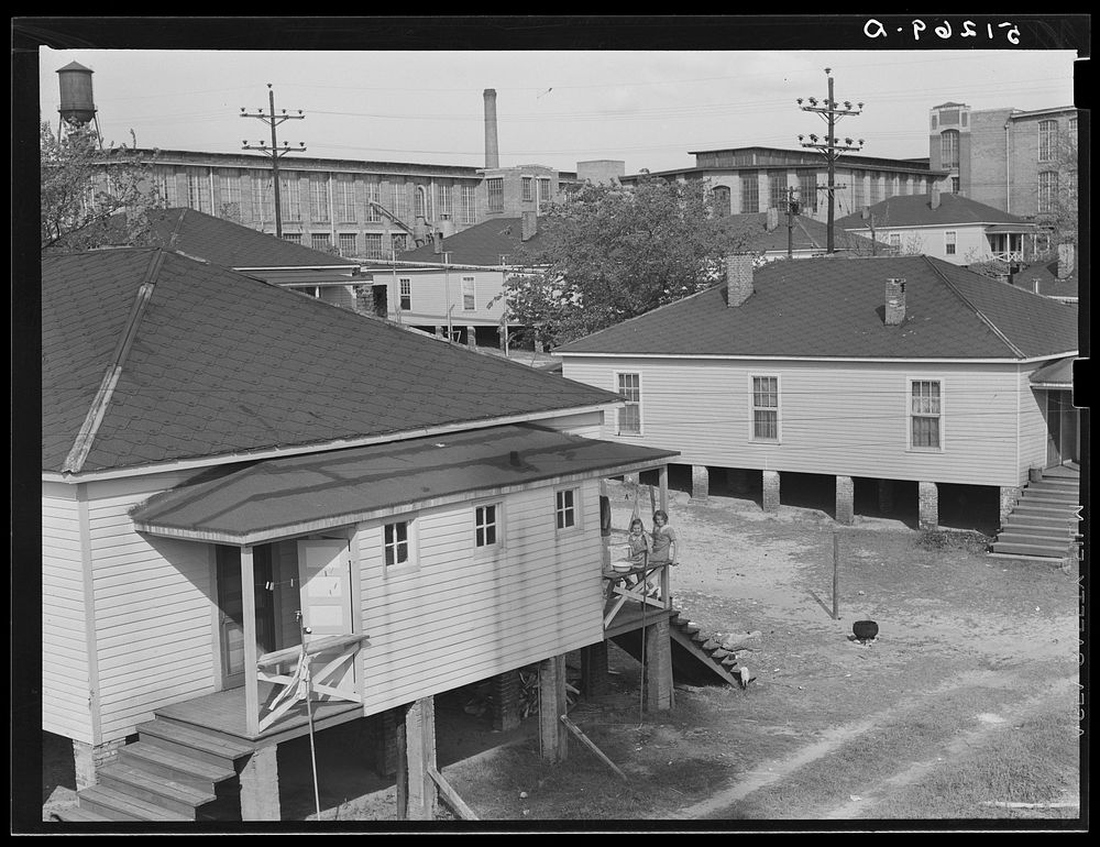 Mill workers' homes. Greene County, Georgia. Sourced from the Library of Congress.