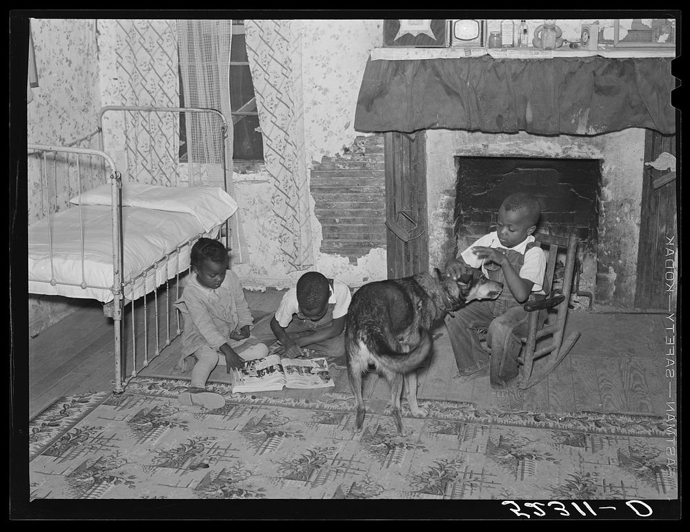 Interior of  tenants' home who have lived on Good Hope Plantation for eight years. Mileston, Mississippi Delta. They have…