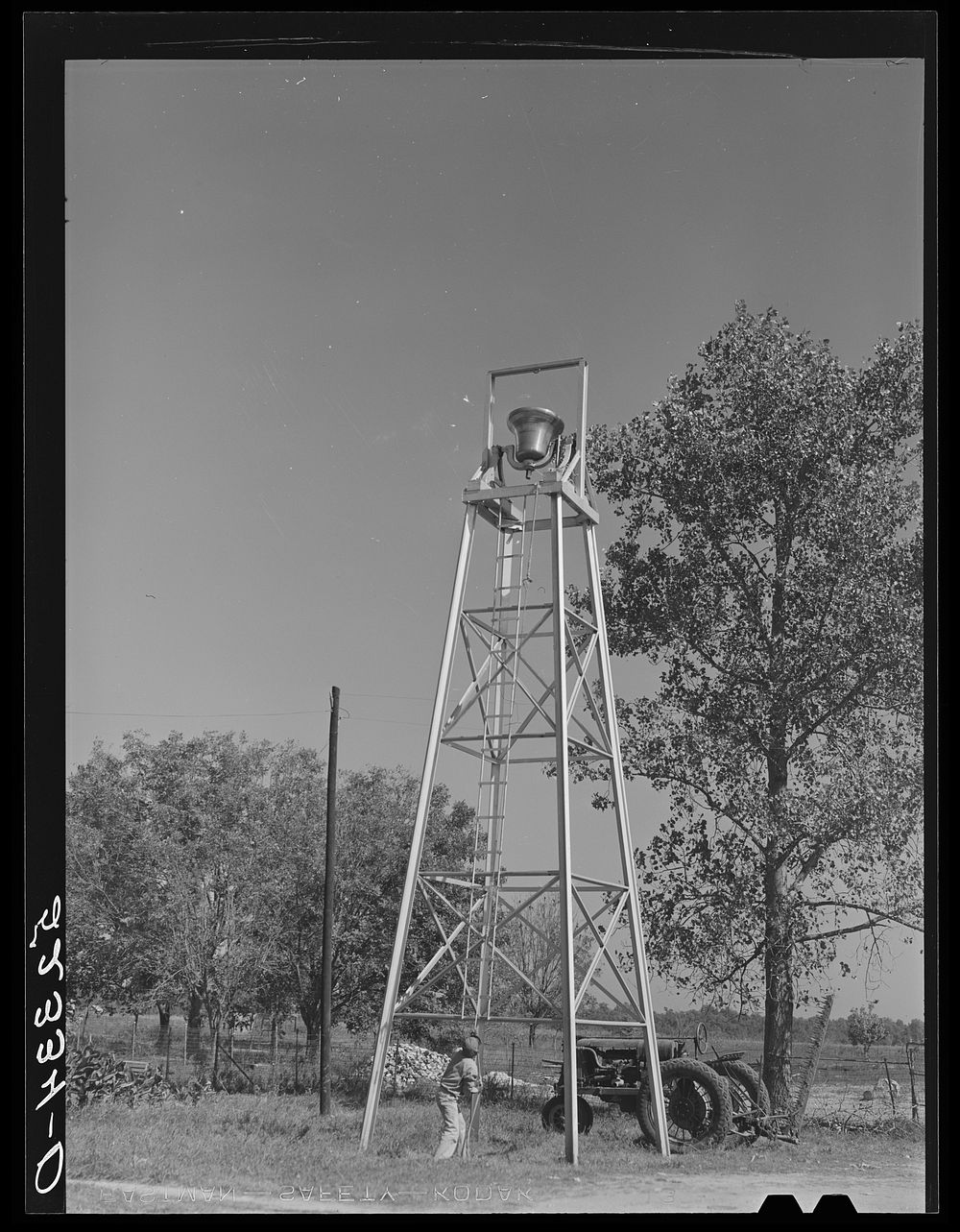 [Untitled photo, possibly related to: Bell made of old silver money on Marcella Plantation. Mileston, Mississippi]. Sourced…