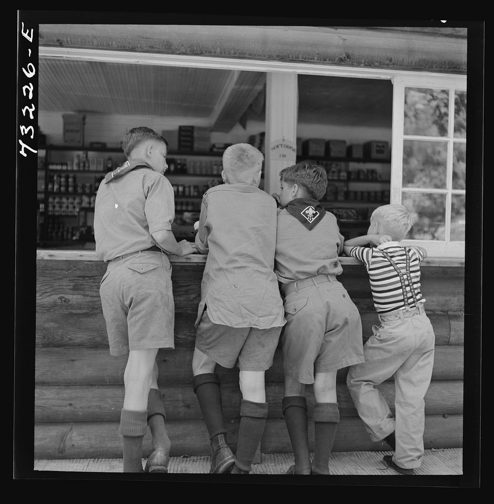[Untitled photo, possibly related to: Belknap Springs, Oregon. Boy Scouts] by Russell Lee