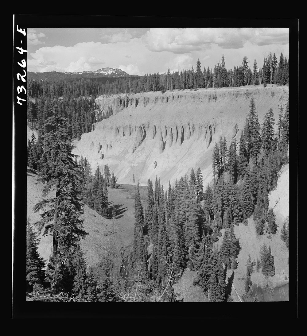 [Untitled photo, possibly related to: Crater Lake National Park, Klamath County, Oregon. Annie Creek Canyon] by Russell Lee