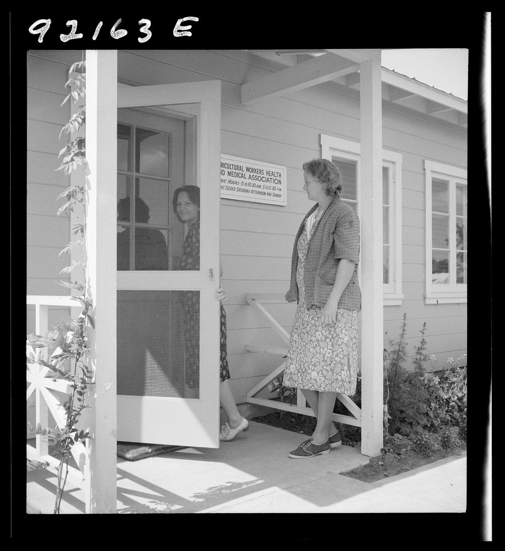 [Untitled photo, possibly related to: Tulare County, Farmersville, California. Farm Security Administration (FSA) camp for…