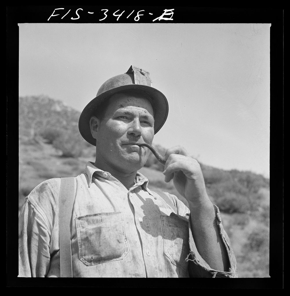 Kern County, California. Tungsten Chief Mine. Miner by Russell Lee