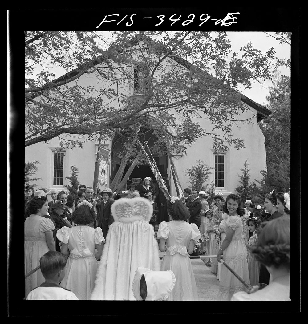 In front of the church during the Festival of the Holy Ghost, a Portuguese-American clecbration. Novato, California by…