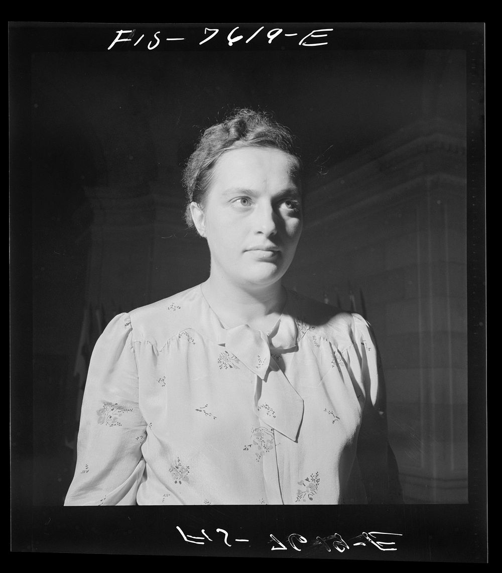 Washington, D.C. International youth assembly. Liudmila Pavlichenko, a delegate from Russia. Sourced from the Library of…