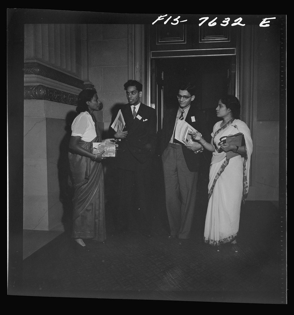 [Untitled photo, possibly related to: Washington, D.C. International youth assembly. Delegates from India]. Sourced from the…