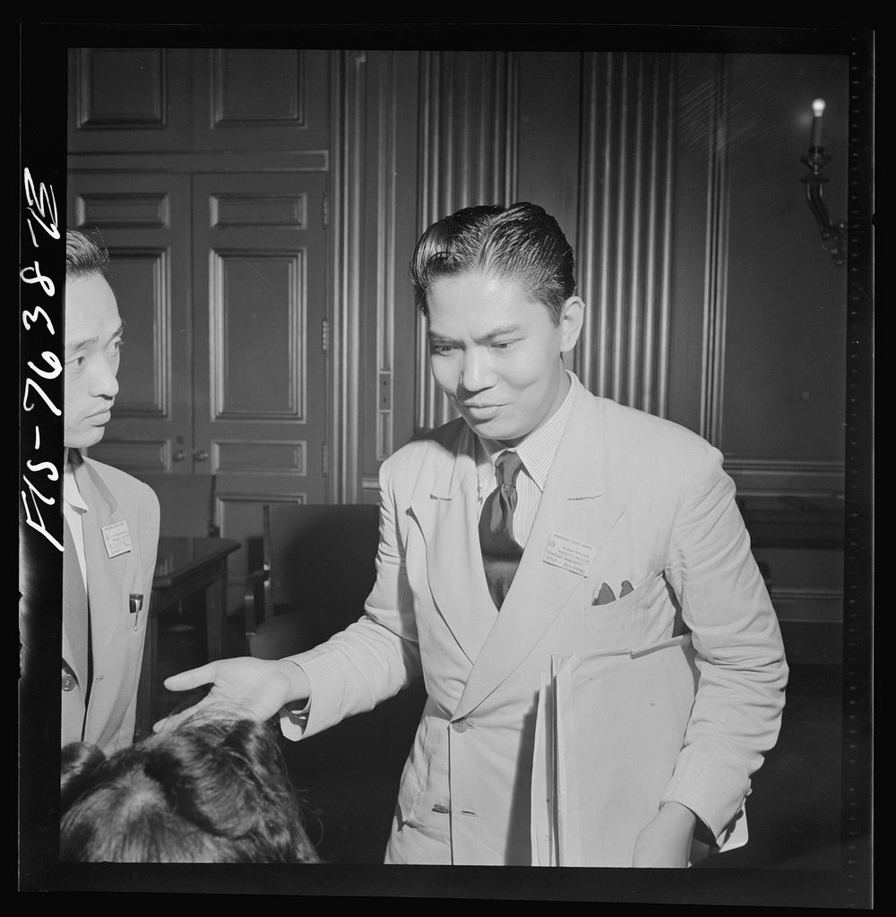 [Untitled photo, possibly related to: Washington, D.C. International youth assembly. Delegate representing the Philippines].…