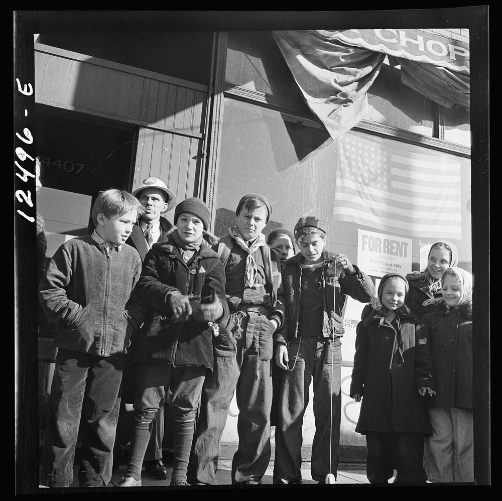 [Untitled photo, possibly related to: Chicago (north), Illinois. Children bringing scrap to the block Office of Civilian…
