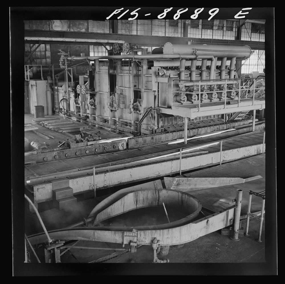 Anaconda smelter, Montana. Anaconda Copper Mining Company. Copper converter in action. Object of converting is to eliminate…