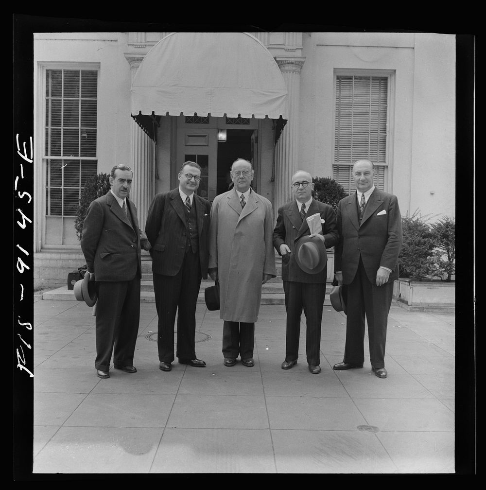 [Untitled photo, possibly related to: Washington, D.C. A group of Turkish journalists visiting Washington]. Sourced from the…