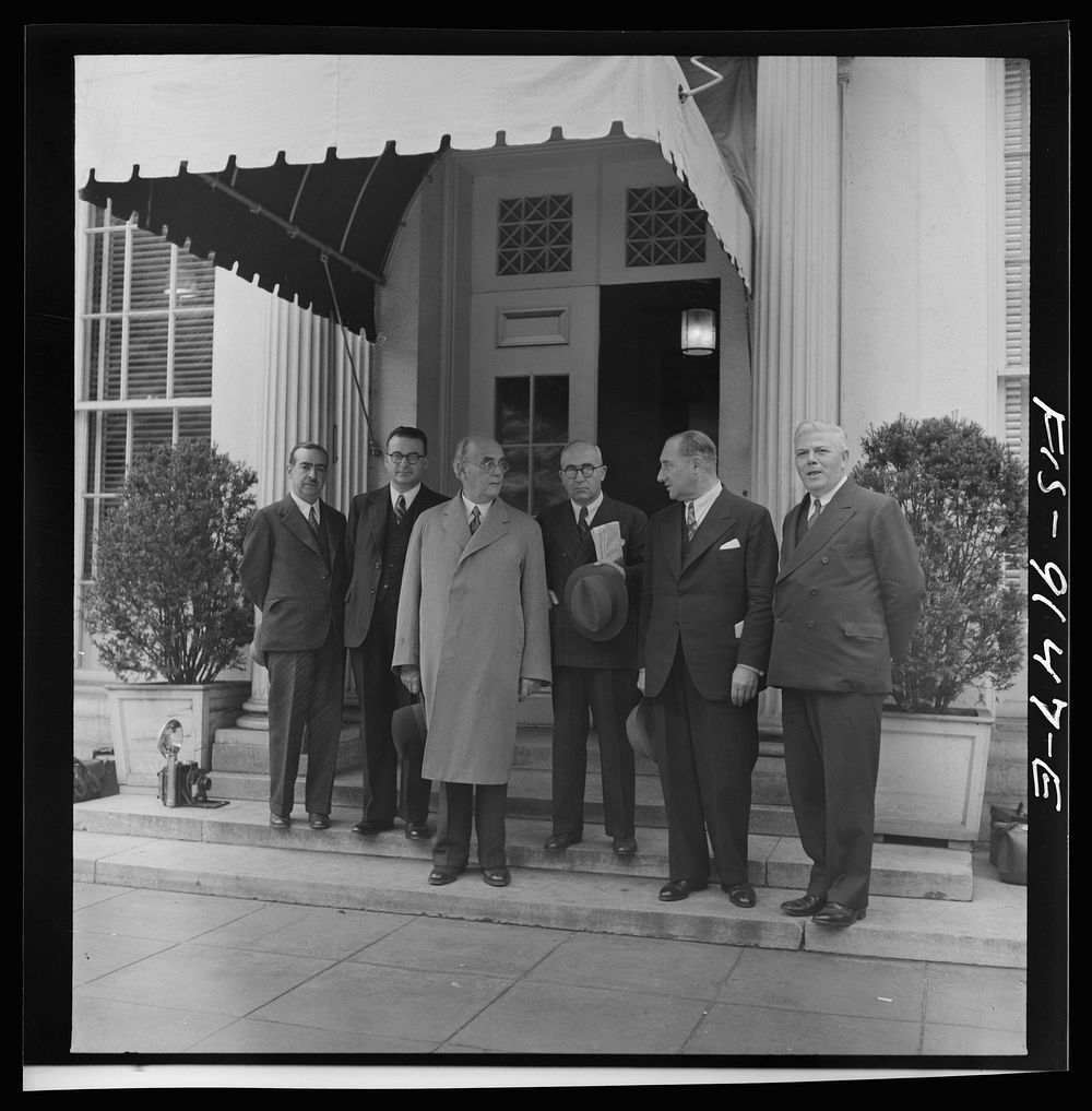 [Untitled photo, possibly related to: Washington, D.C. A group of Turkish journalists visiting Washington]. Sourced from the…