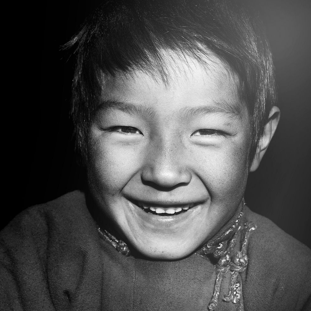 Asian boy with a beautiful smile. 