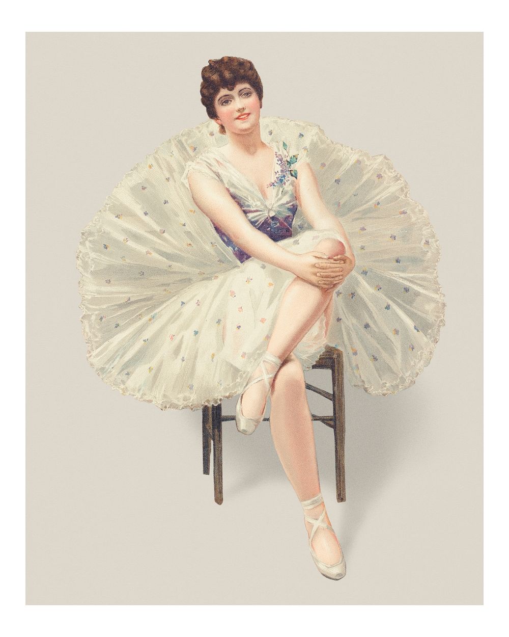 The belle of the ballet wall art print and poster, remix from the original artwork.