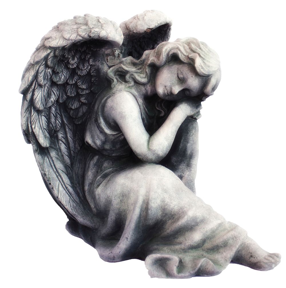 Sleeping angel statue.