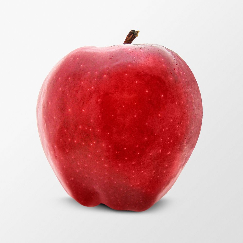 Red delicious apple clipart, fresh fruit psd