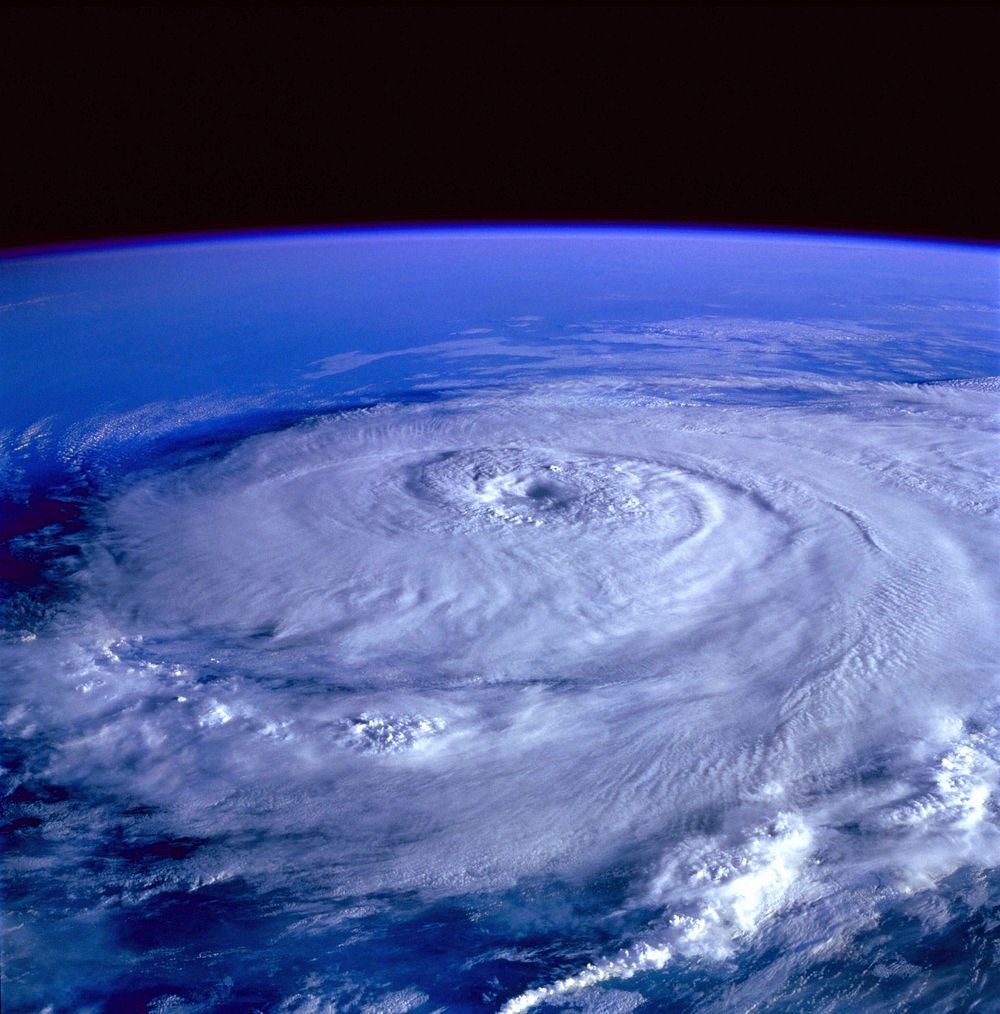 Free Hurricane, satellite aerial view image, public domain sky CC0 photo.