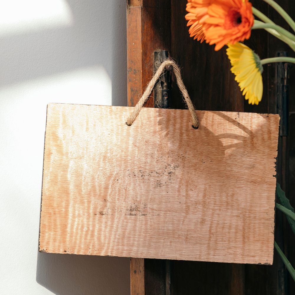 A wooden board mockup