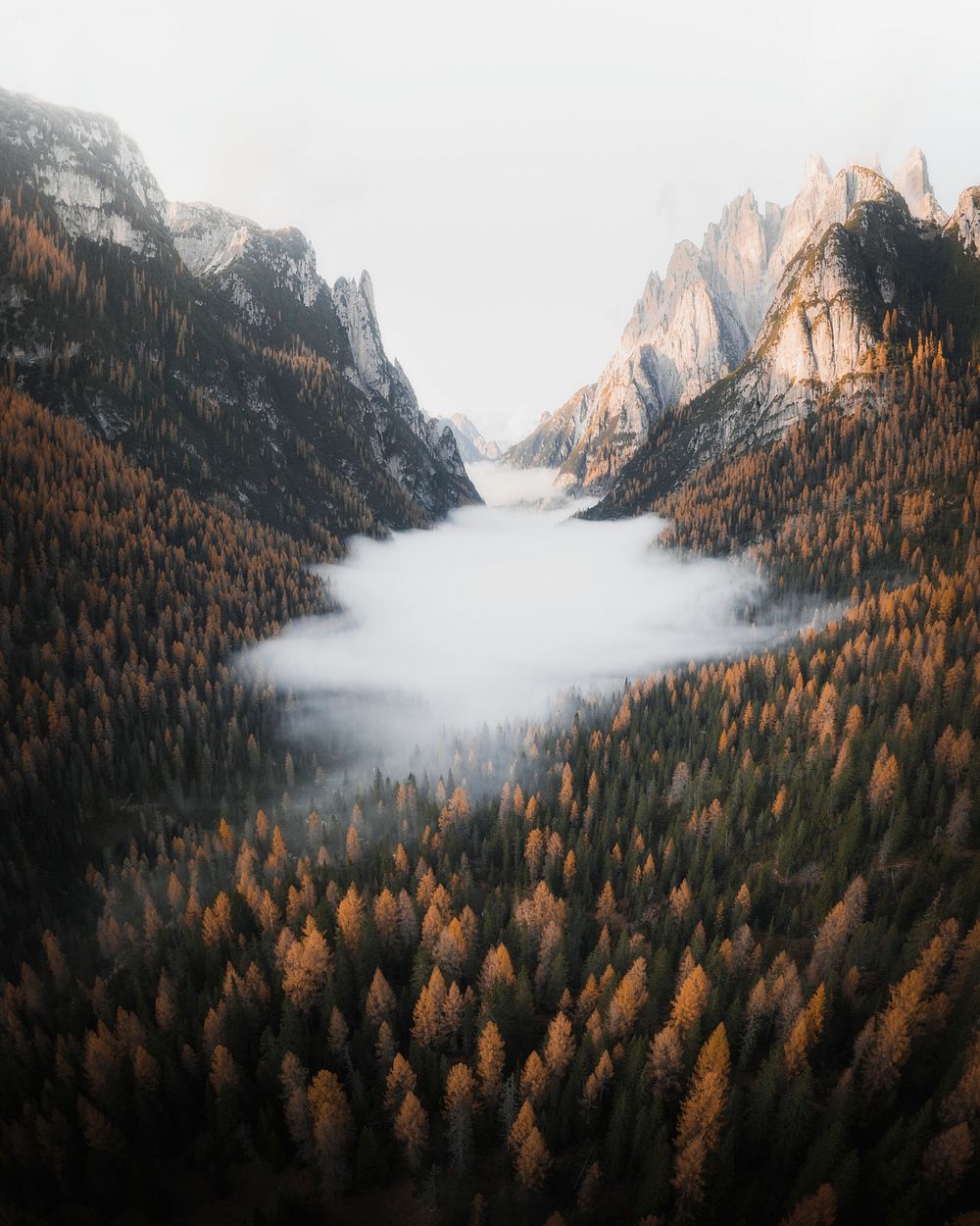 Dolomites mountain range in Italy