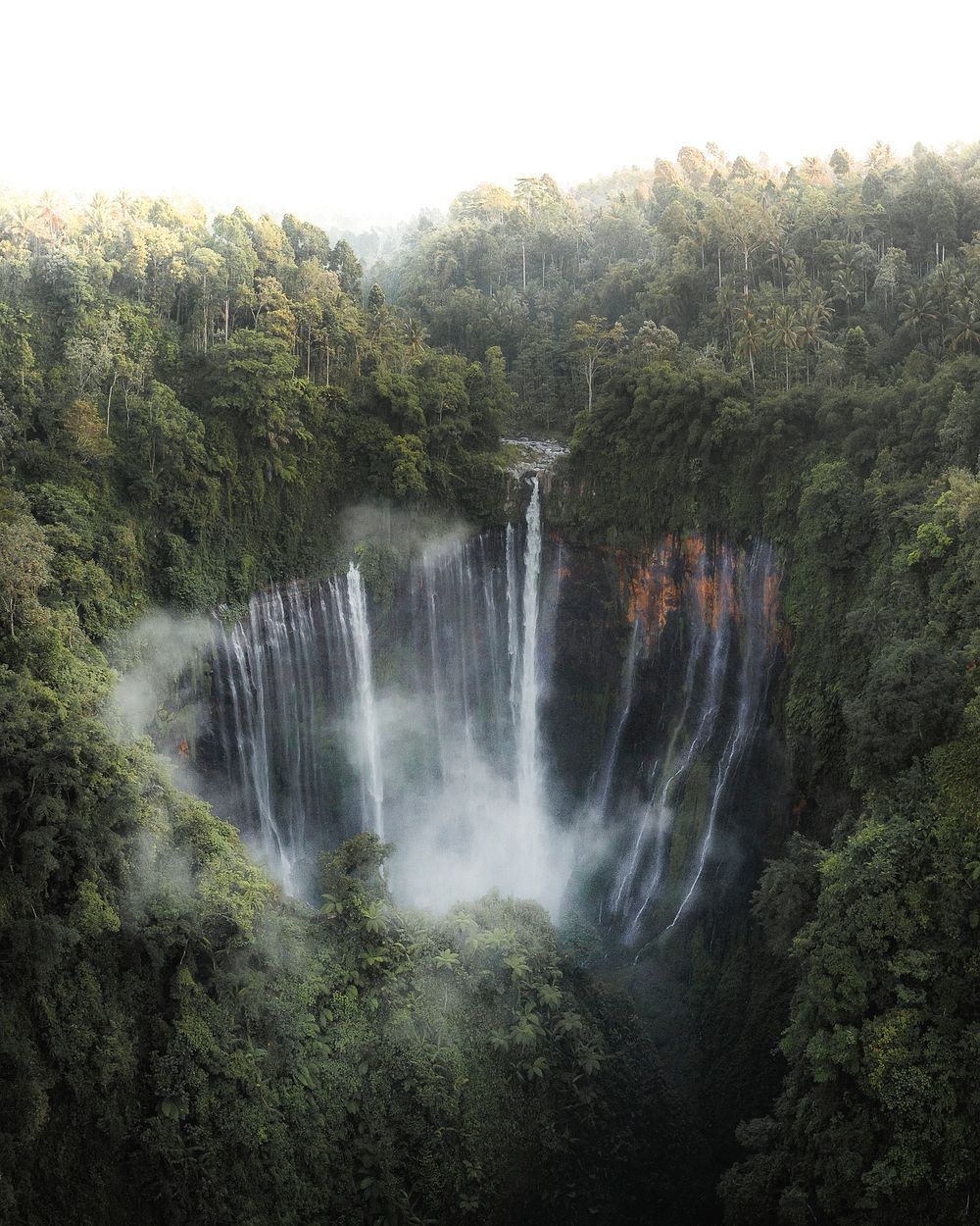 Beautiful Coban Sewu waterfall in Java, Indonesia