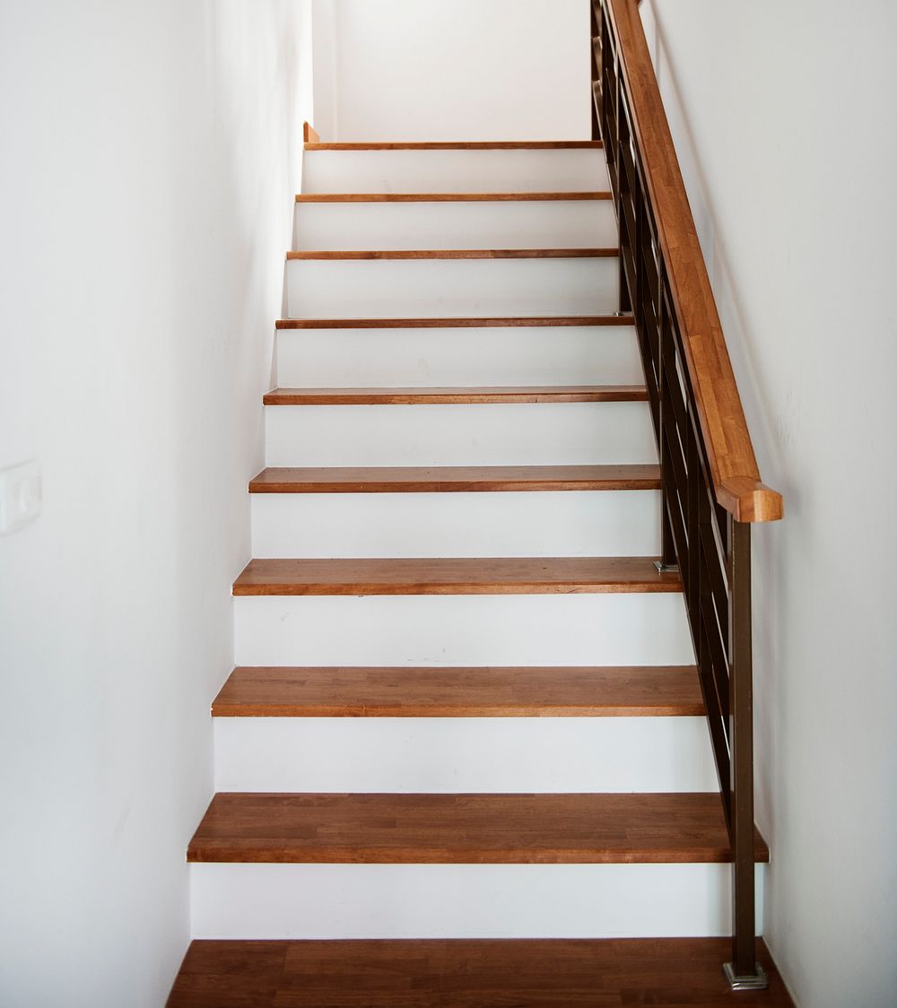 Staircase on white background