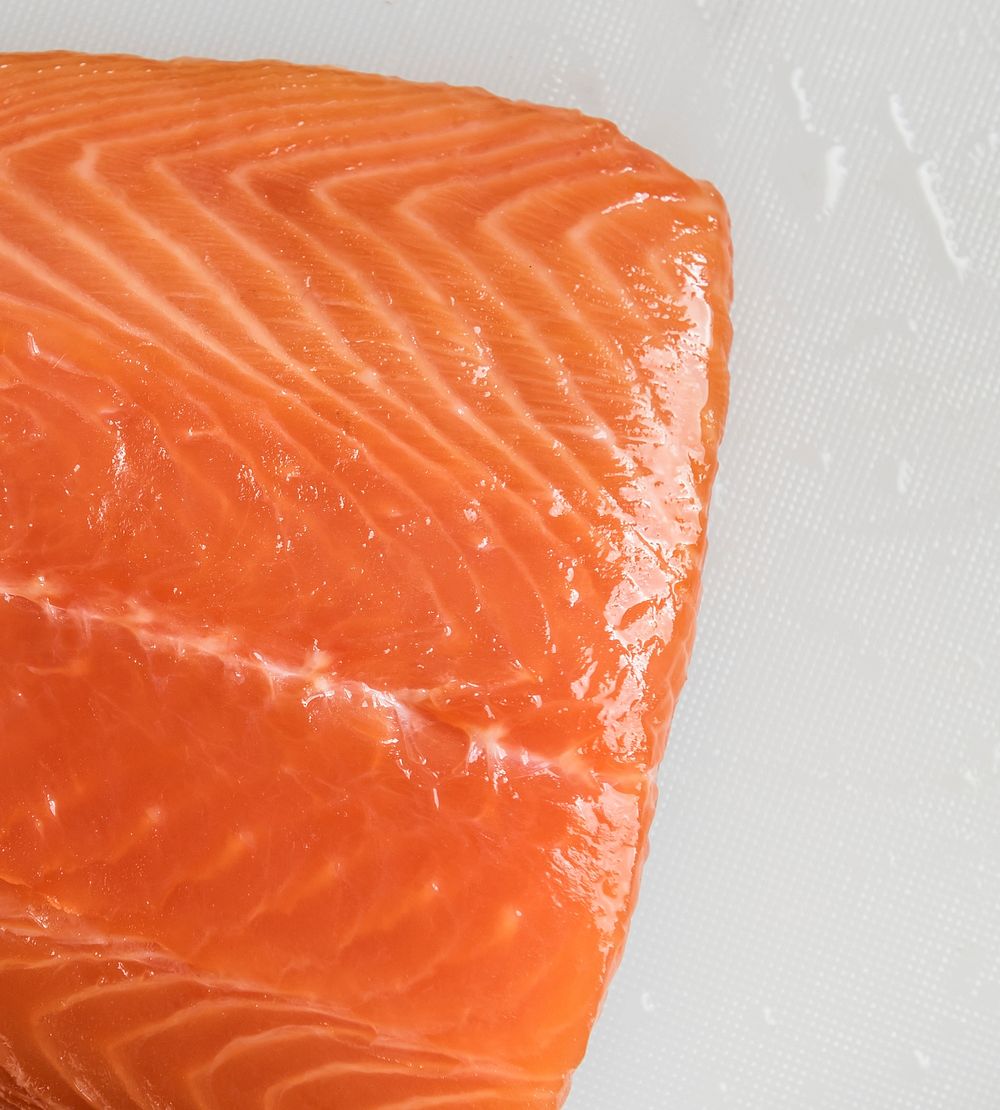 Fresh raw salmon food photography recipe idea