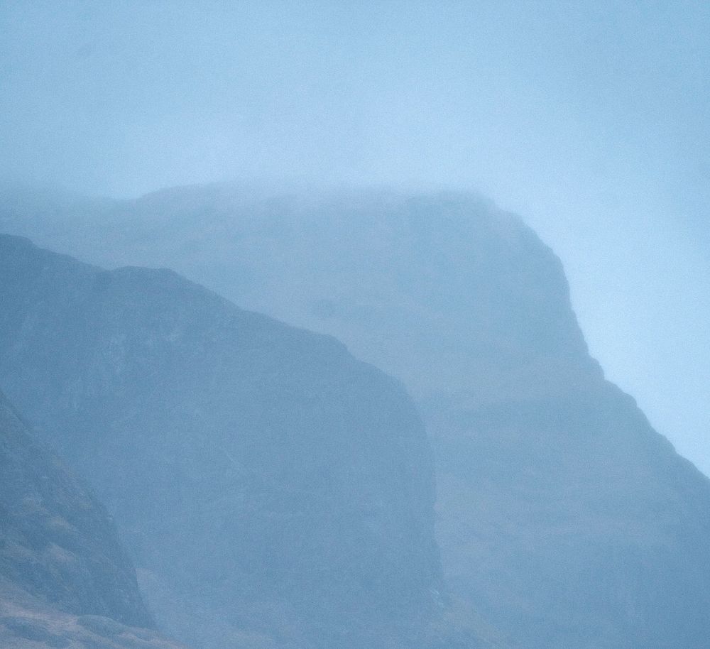Mountain in a misty day
