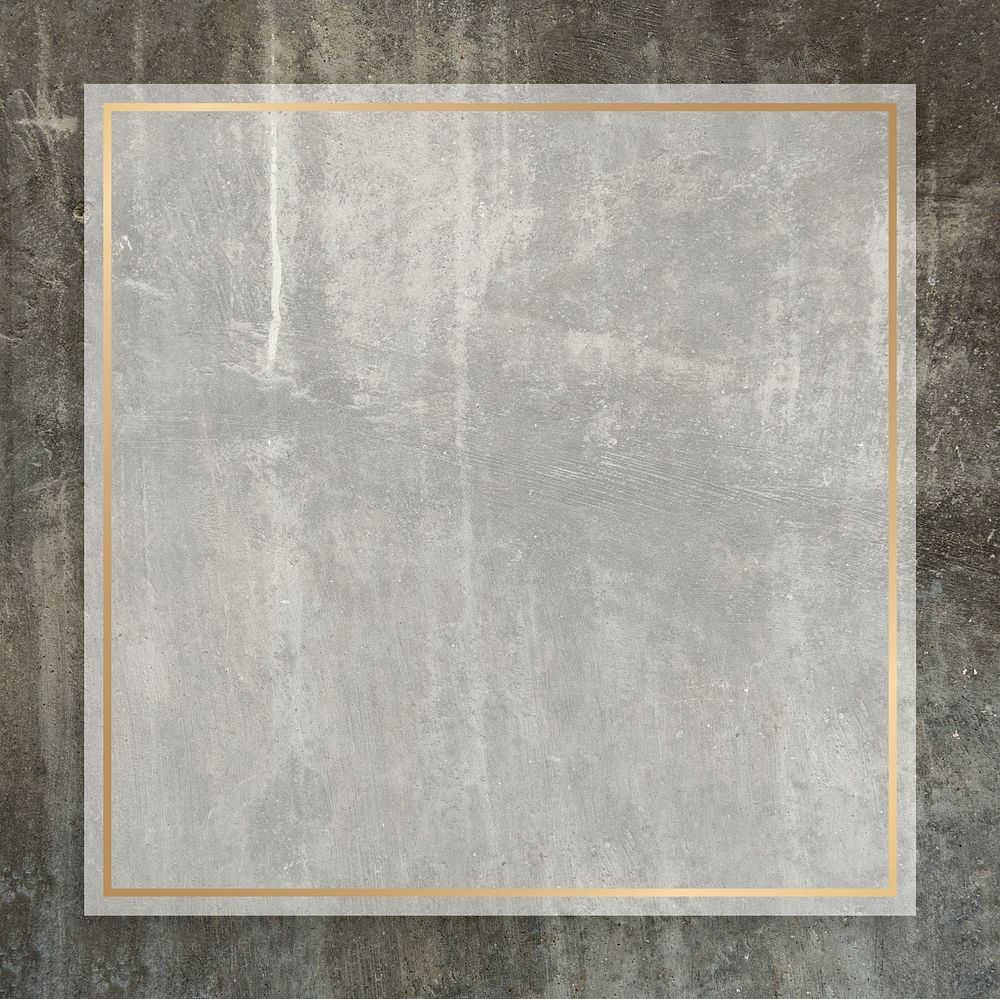 Blank gray golden frame background