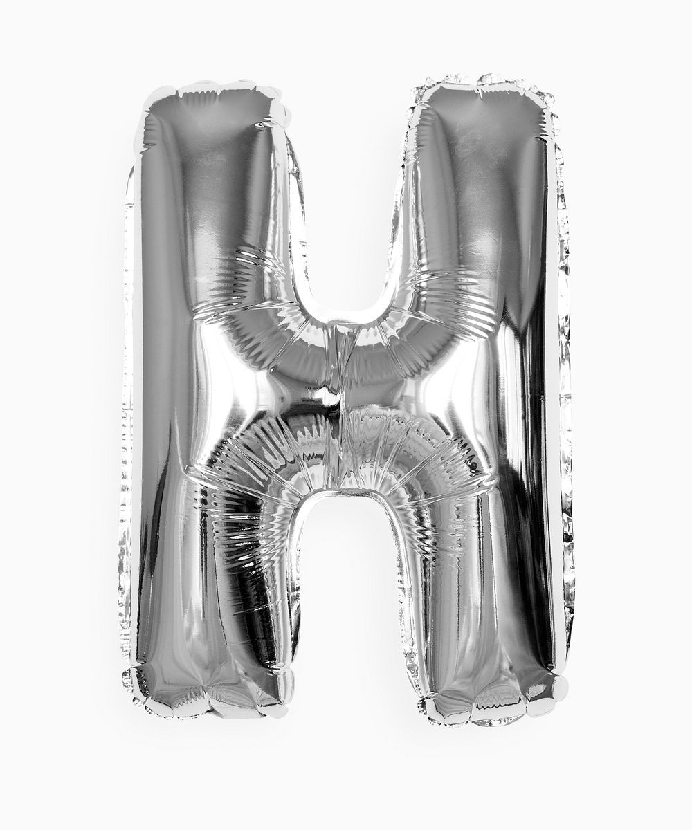 Capital letter H silver balloon