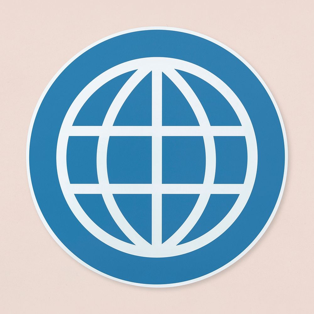 Global searching icon on white background