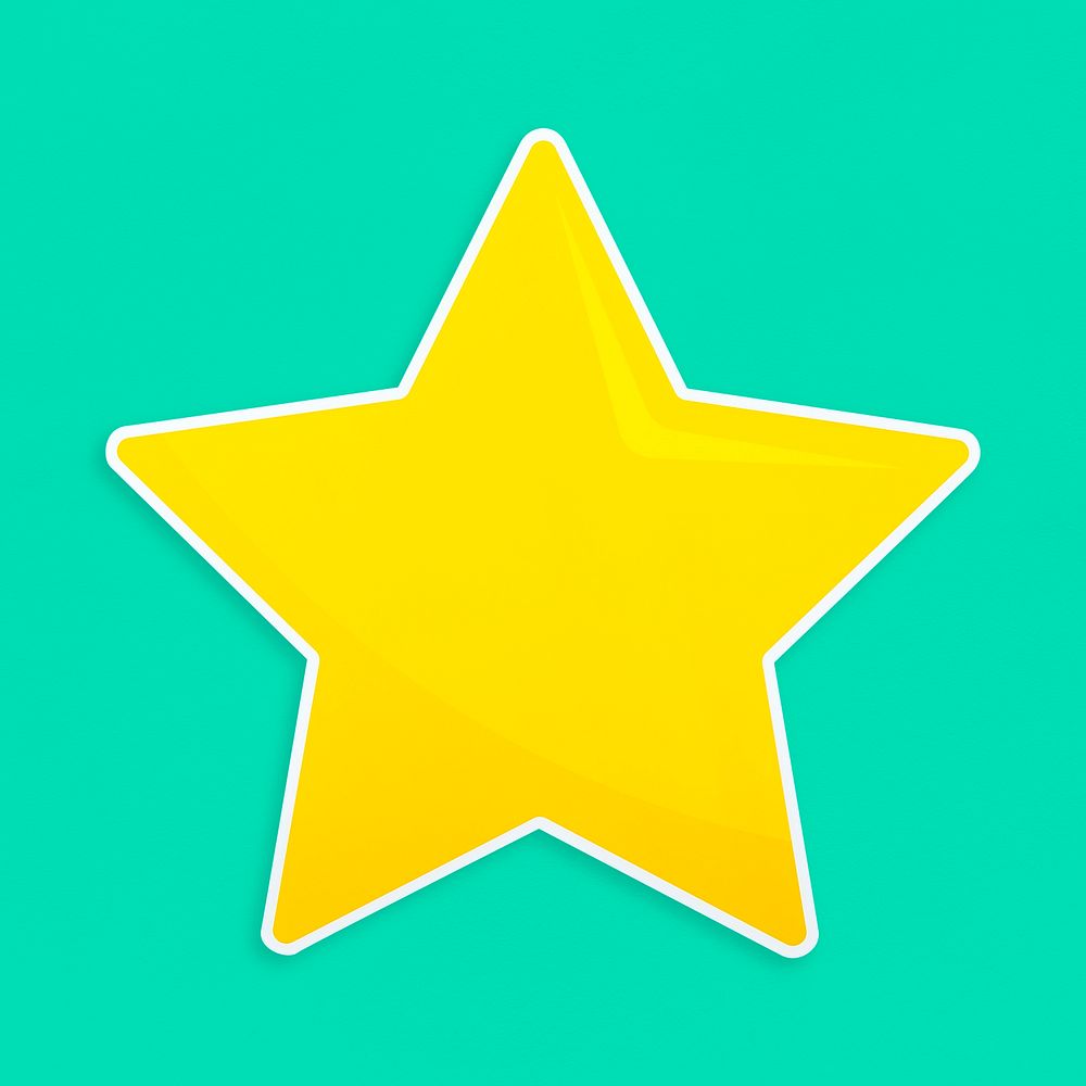 Golden favorite star icon isolated