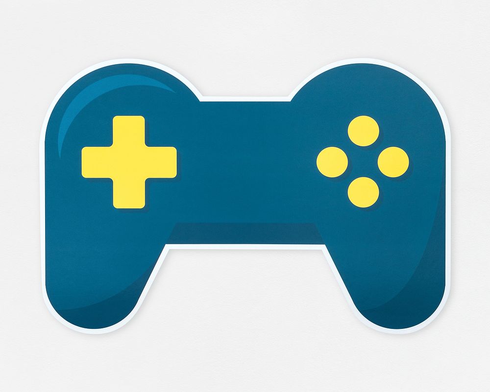 Video game console icon isolated