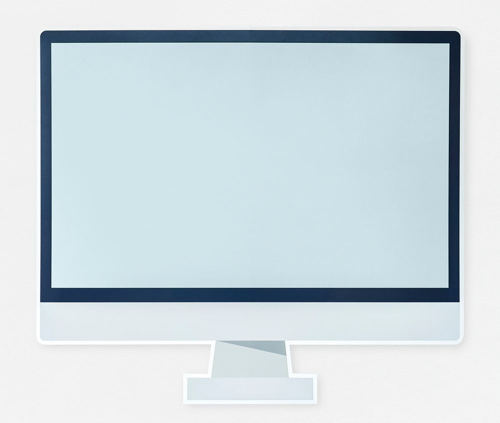 Modern computer monitor icon isolated