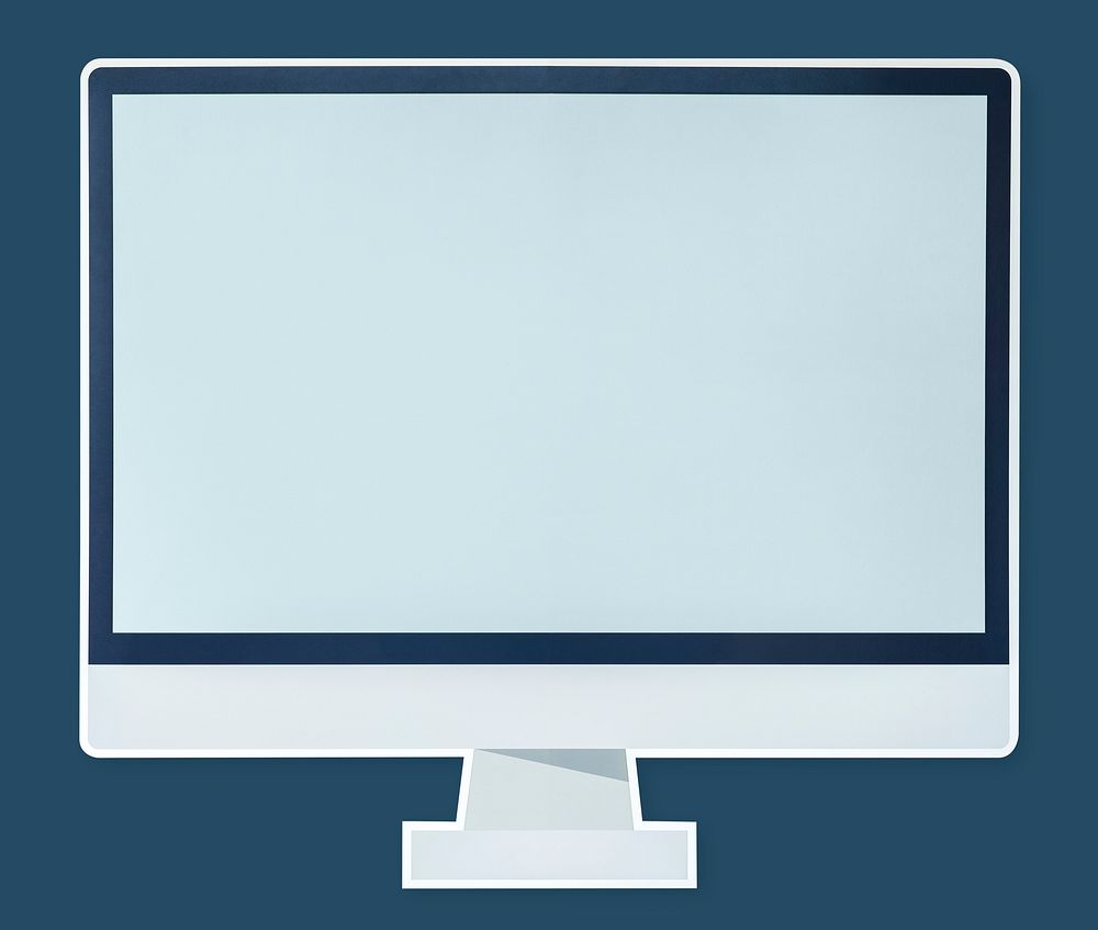 Modern computer monitor icon isolated