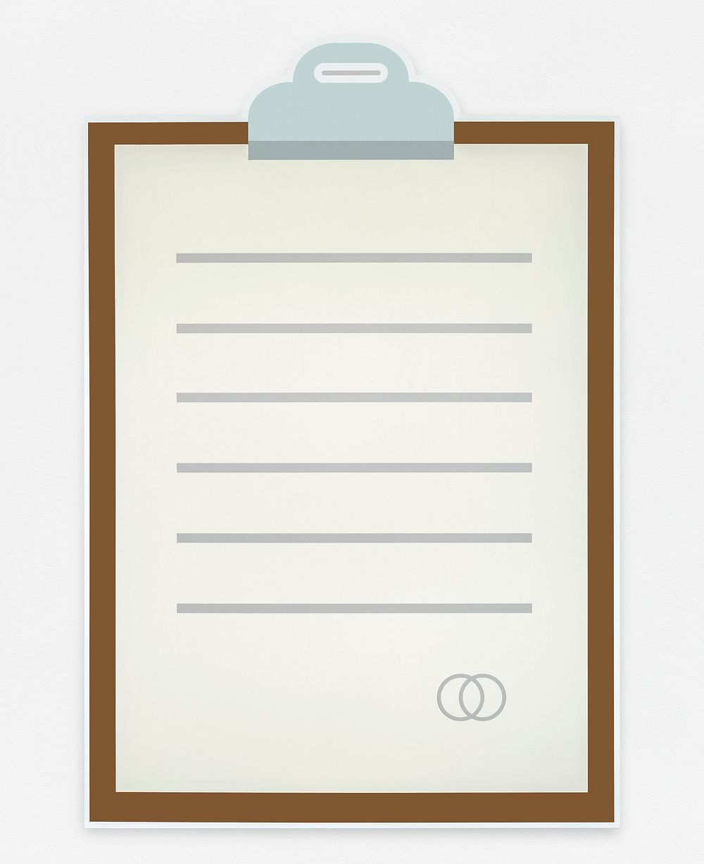 Clipboard icon isolated on a background