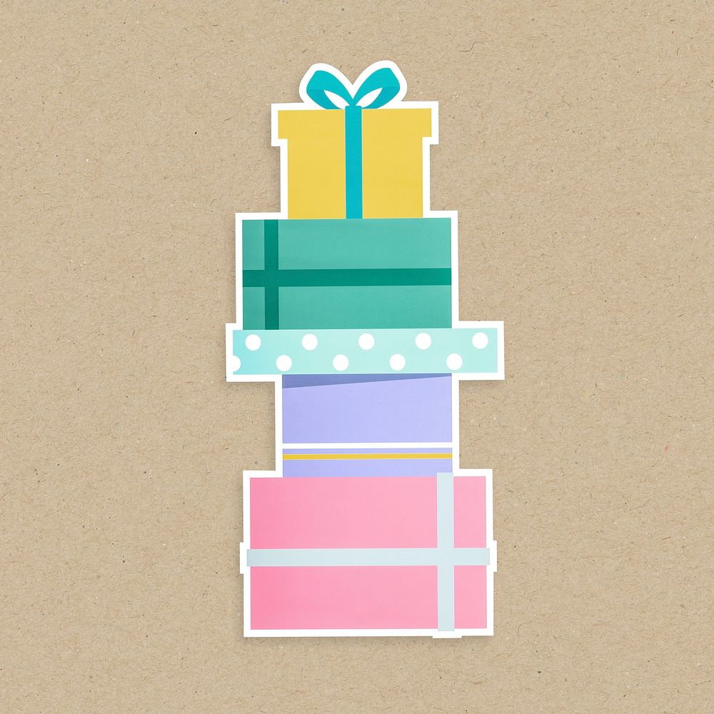 Clipart of stacked gift boxes