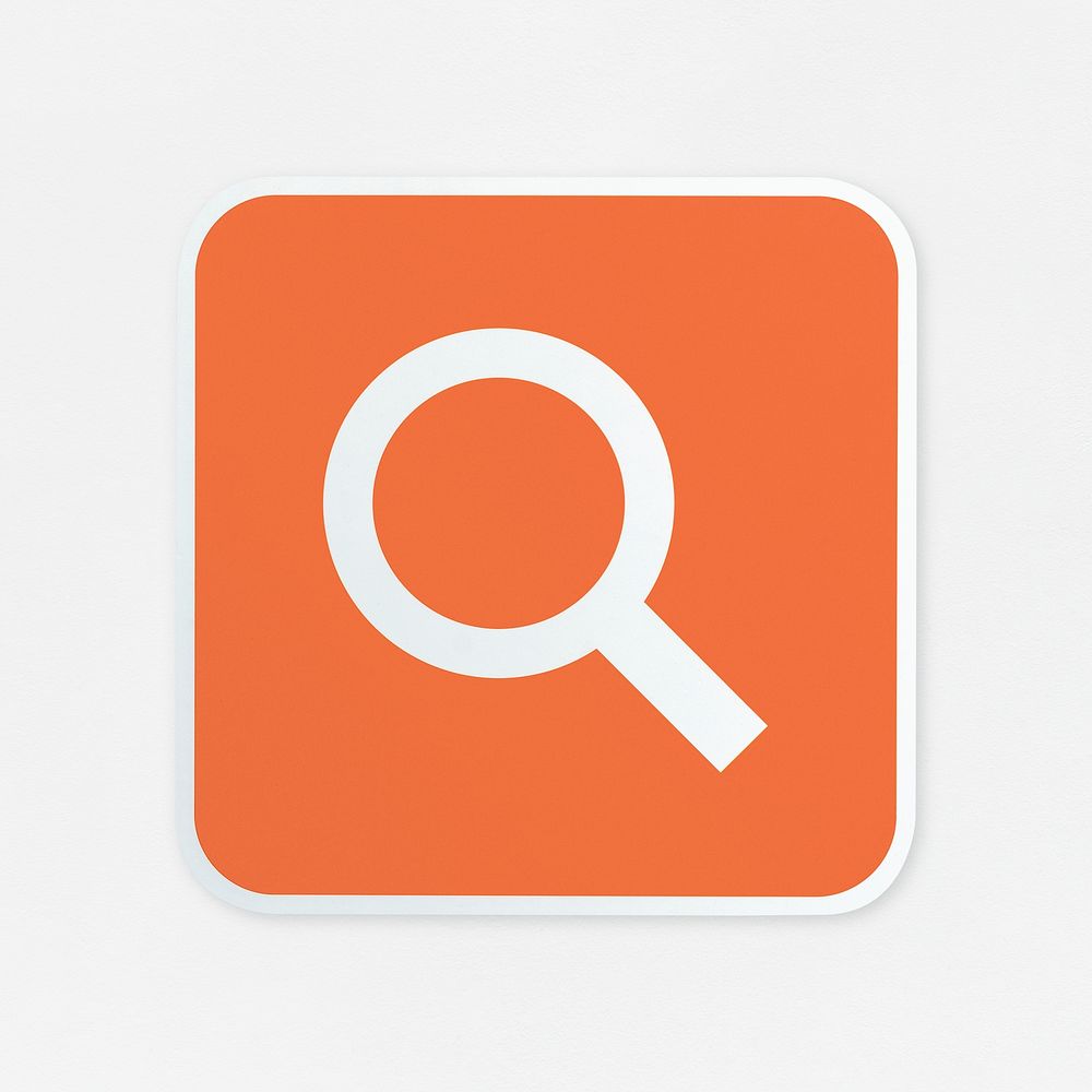 Magnifying glass icon button isolated Free Photo rawpixel