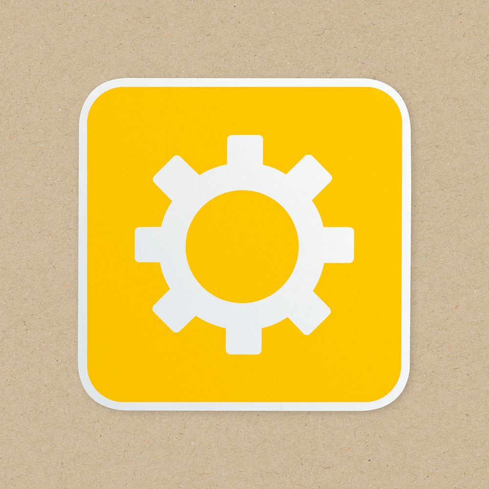 Gear icon set isolated on background