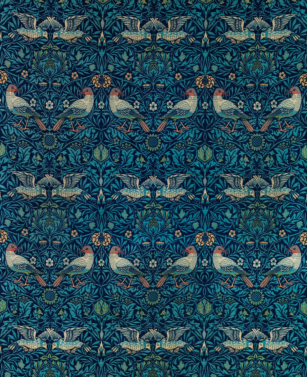 William Morris (1834-1896) Birds famous pattern. Original from The MET Museum. Digitally enhanced by rawpixel.