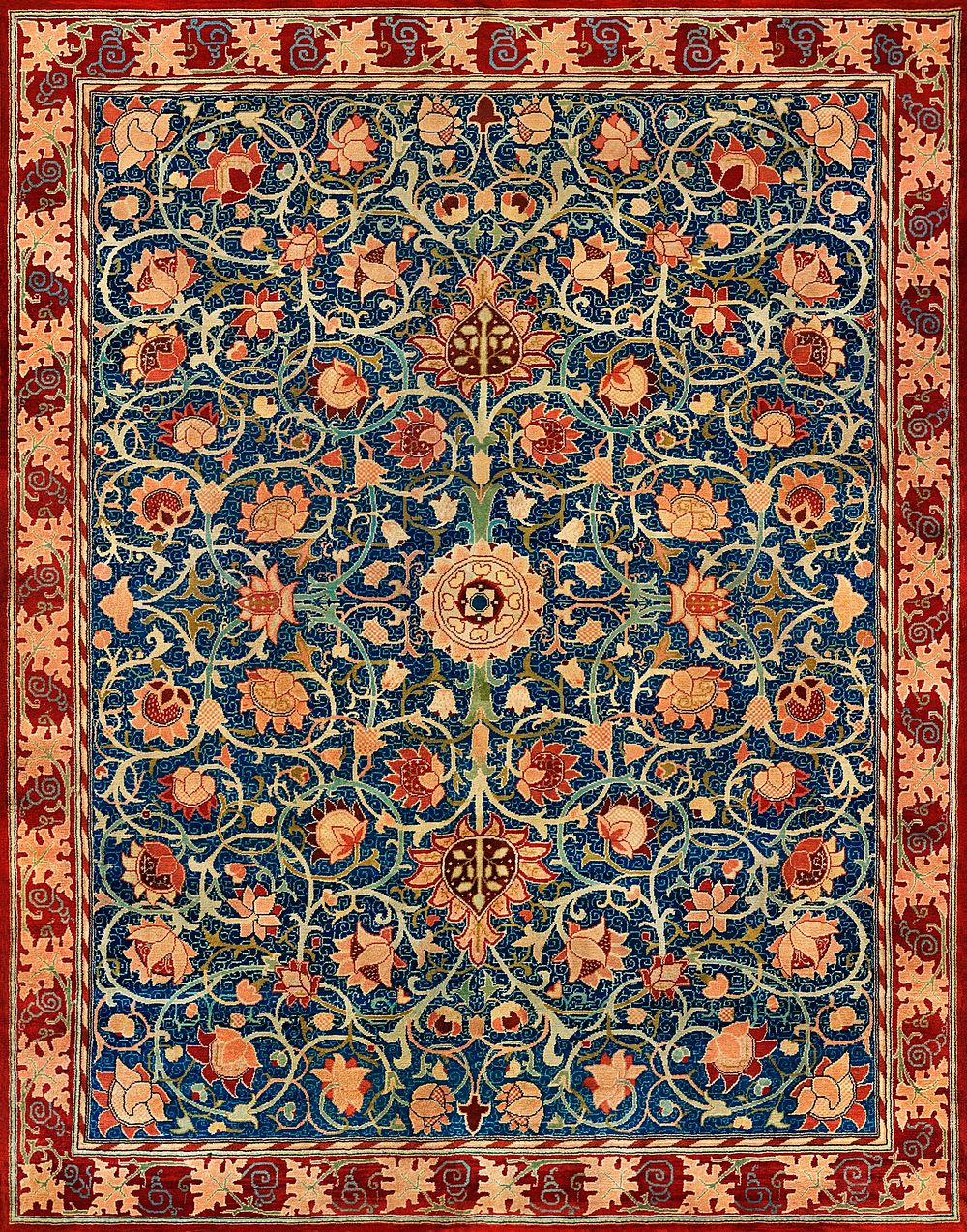 William Morris's Holland Park Carpet (1834-1896). Famous pattern original from The MET Museum. Digitally enhanced by…