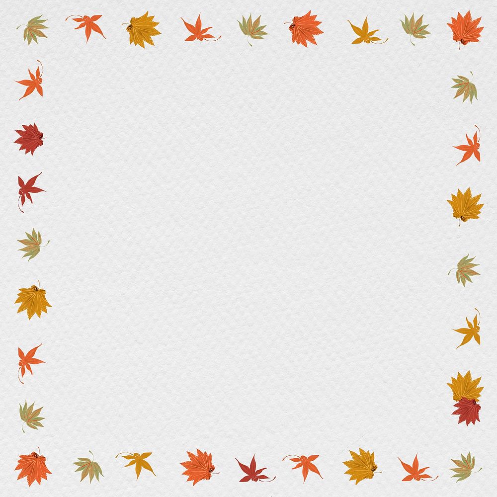 Maple leaves frame design element