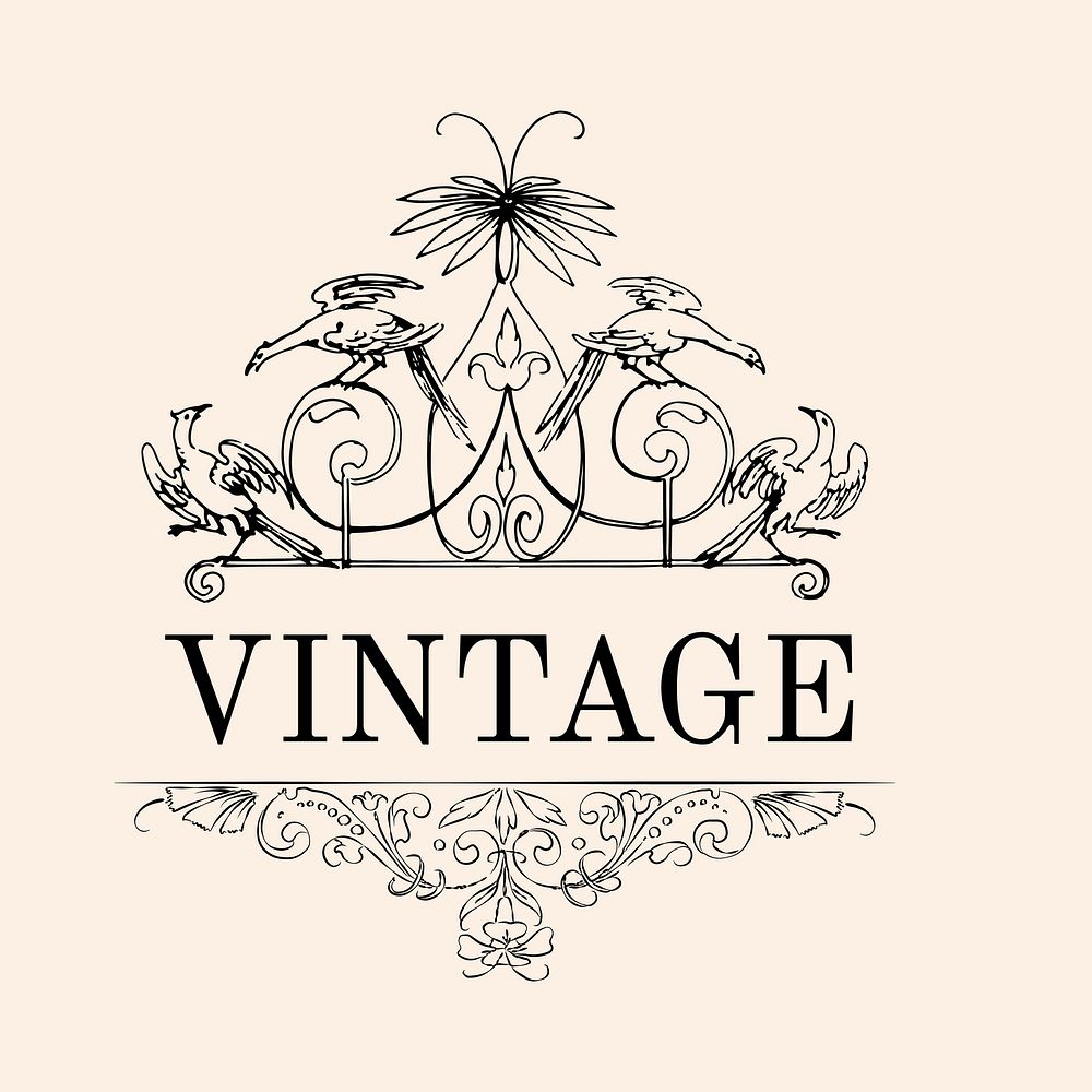 Vintage flourish ornament illustration