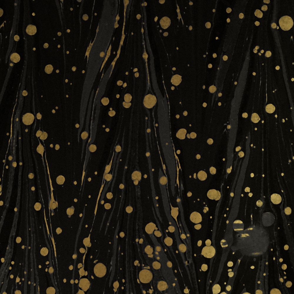 Gold splash on black background 
