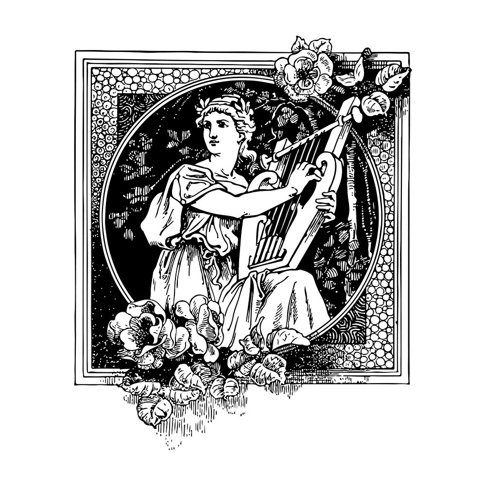 Artemis (Diana). Creative Illustration In Geometric And Line Art Style -  Art Illustration - Sticker