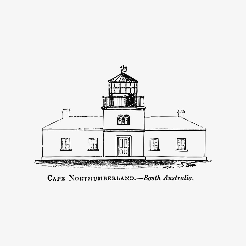 Vintage lighthouse illustration vector