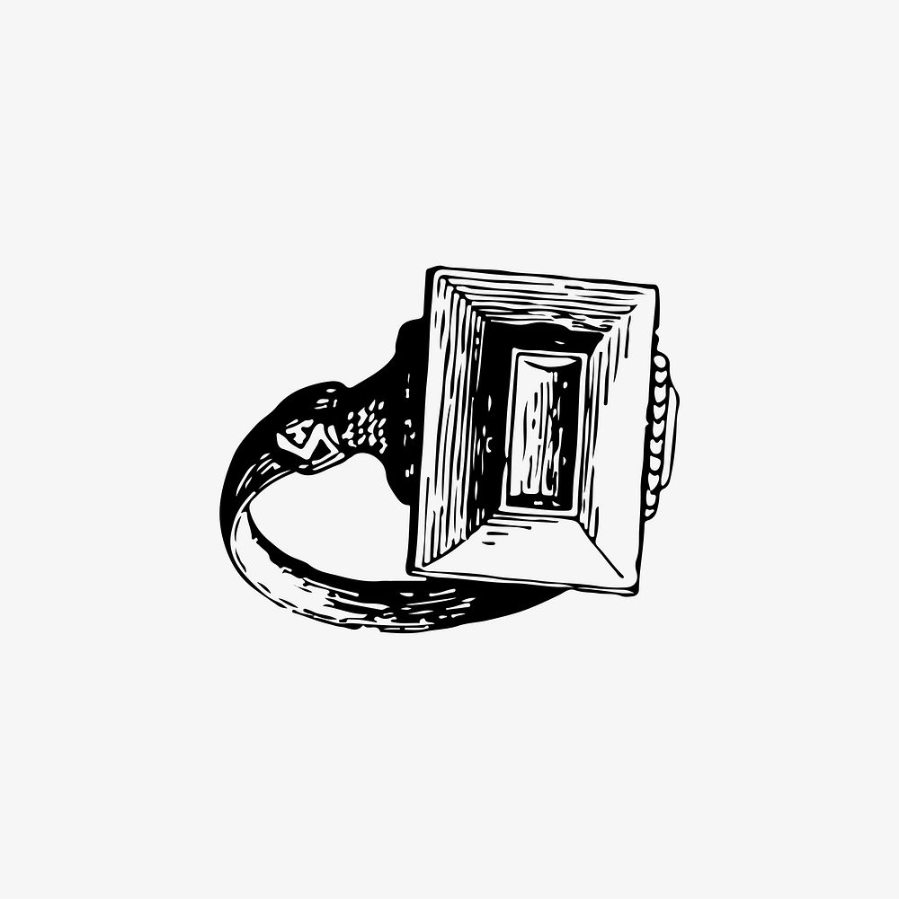 Vintage ring illustration vector