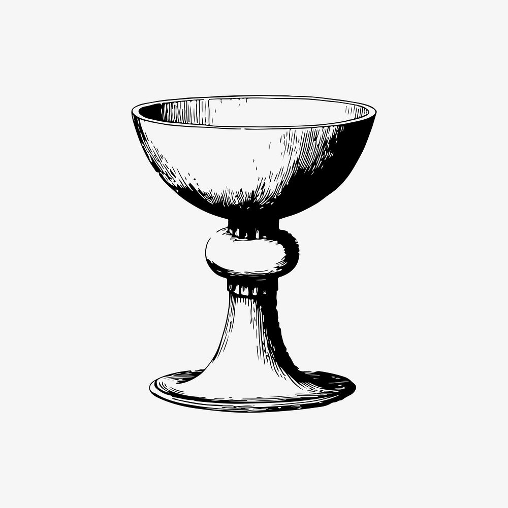 Vintage goblet illustration vector