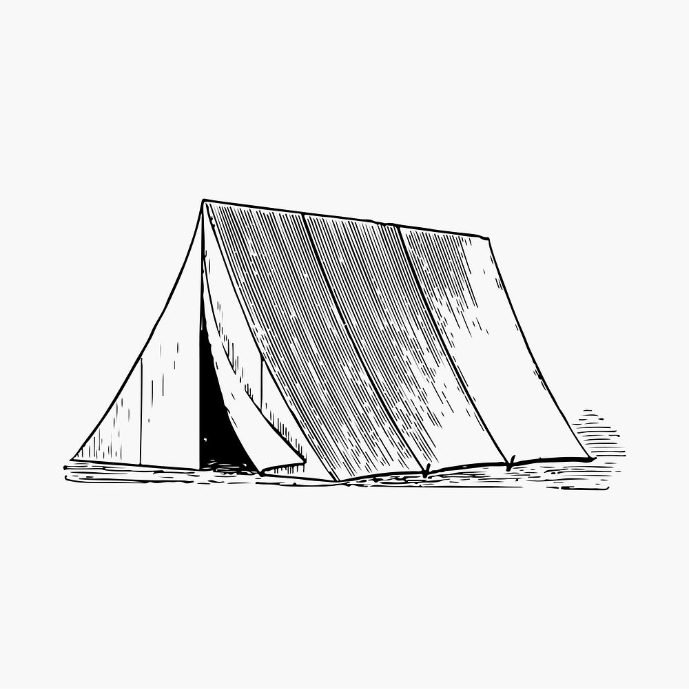 Camping Tent Drawing Stock Illustration - Download Image Now - Tent, Sketch,  Black And White - iStock