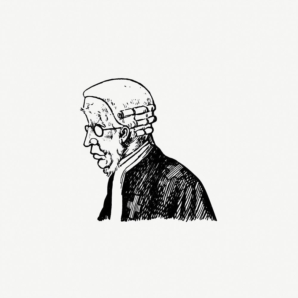 Drawing of a judge