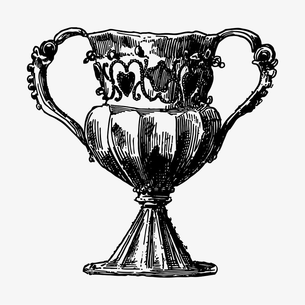 Vintage goblet illustration vector